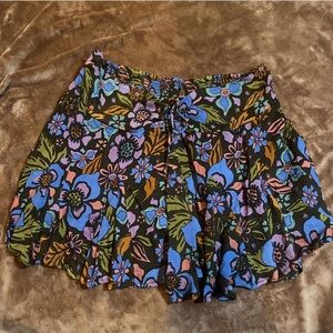 Free People Blue and Purple Mini skirt